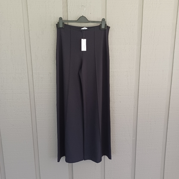 Ripley Rader Ponte Knit Wide Leg Pant Size 2+ US 16 -18 Minimalist Stretch Black - Picture 1 of 13